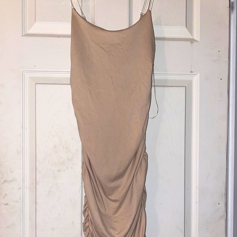 Nude Fashion Nova MIDI Dress - Picture 1 of 2